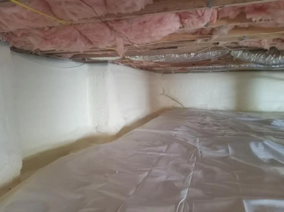 Crawl space encapsulation with closed-cell spray foam for Attic Insulation in Cumru